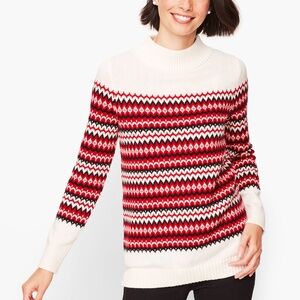 Talbots Après Ski Winter Mockneck Sweater